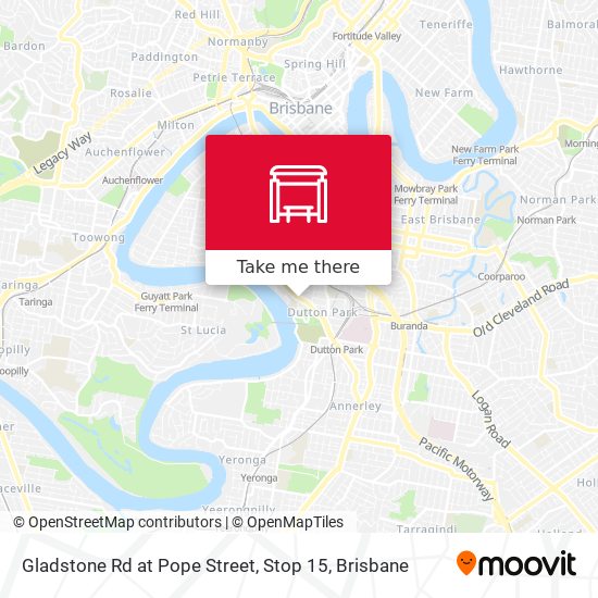 Gladstone Rd at Pope Street, Stop 15 map