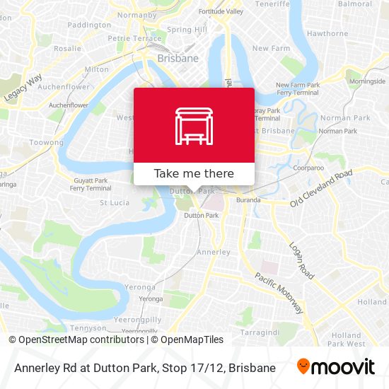 Annerley Rd at Dutton Park, Stop 17 / 12 map