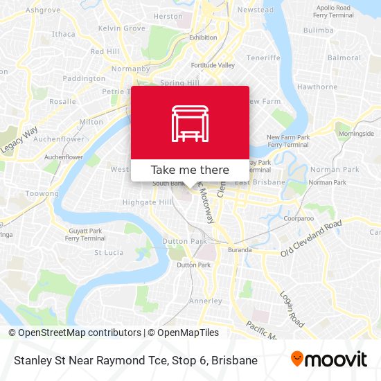 Stanley St Near Raymond Tce, Stop 6 map
