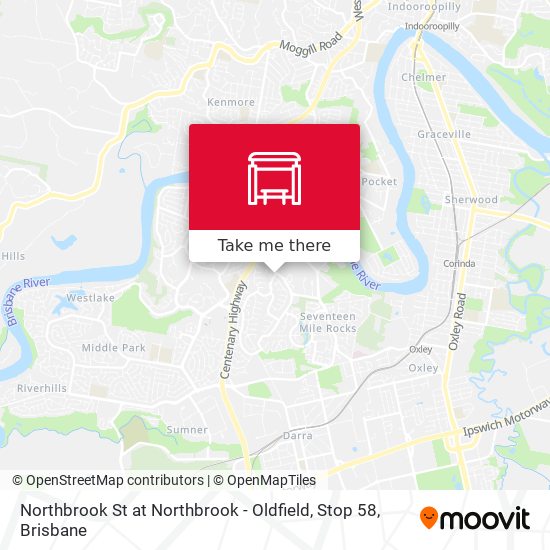 Northbrook St at Northbrook - Oldfield, Stop 58 map