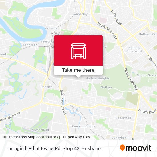 Tarragindi Rd at Evans Rd, Stop 42 map