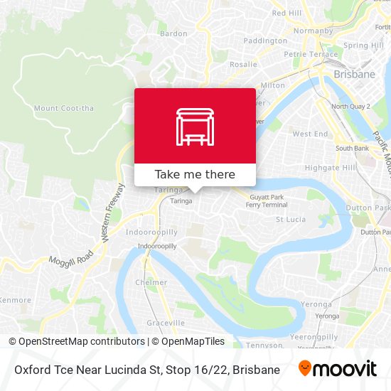 Oxford Tce Near Lucinda St, Stop 16 / 22 map