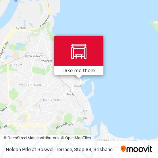 Nelson Pde at Boswell Terrace, Stop 88 map