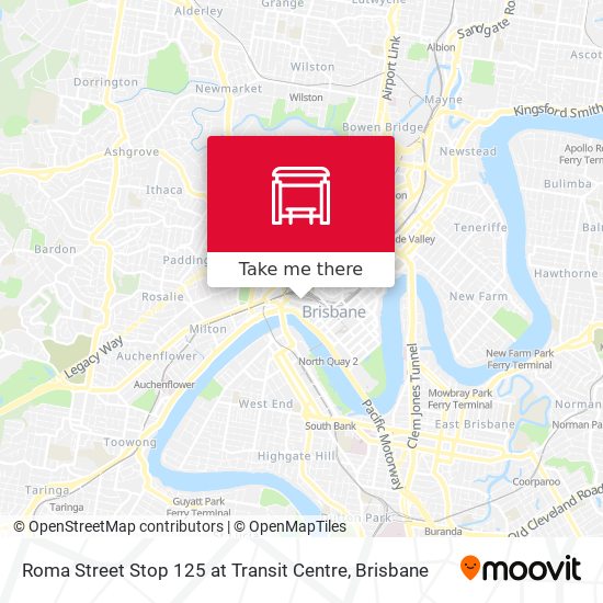 Mapa Roma Street Stop 125 at Transit Centre