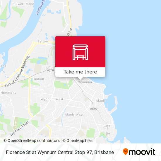 Mapa Florence St at Wynnum Central Stop 97