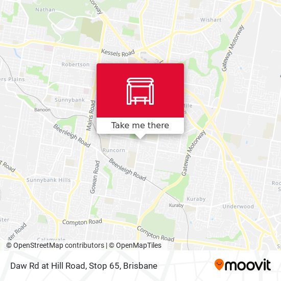 Daw Rd at Hill Road, Stop 65 map