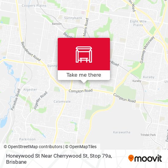 Honeywood St Near Cherrywood St, Stop 79a map