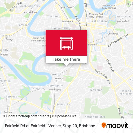 Fairfield Rd at Fairfield - Venner, Stop 20 map