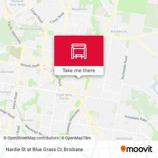 Nardie St at Blue Grass Cr map