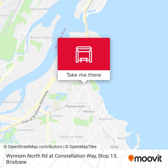 Wynnum North Rd at Constellation Way, Stop 13 map