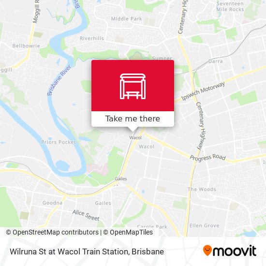 Wilruna St at Wacol Train Station map