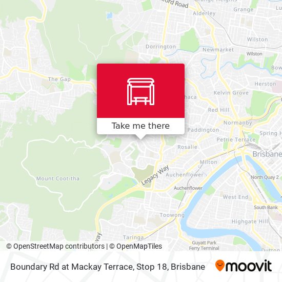 Mapa Boundary Rd at Mackay Terrace, Stop 18