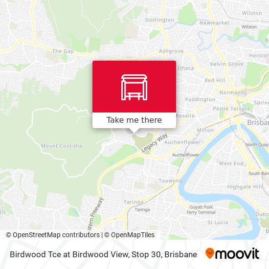 Mapa Birdwood Tce at Birdwood View, Stop 30