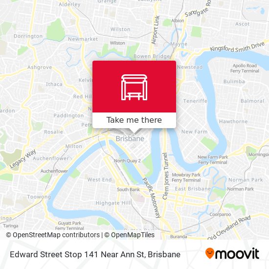 Mapa Edward Street Stop 141 Near Ann St