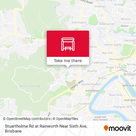 Stuartholme Rd at Rainworth Near Sixth Ave map