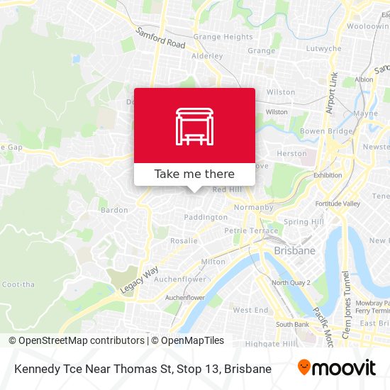 Kennedy Tce Near Thomas St, Stop 13 map