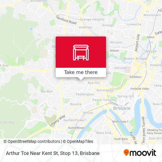 Arthur Tce Near Kent St, Stop 13 map