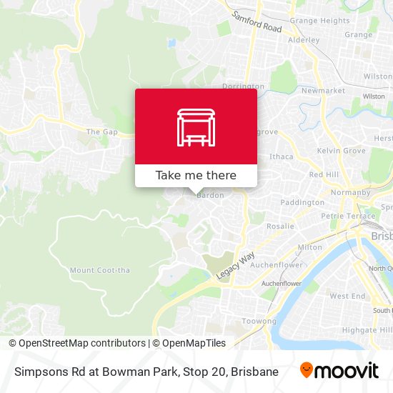 Simpsons Rd at Bowman Park, Stop 20 map