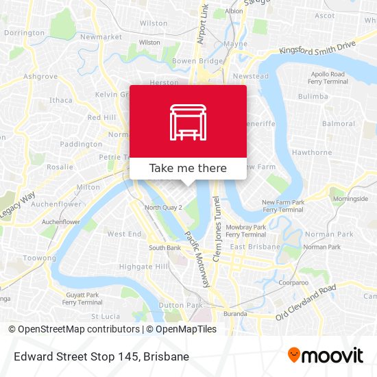 Mapa Edward Street Stop 145