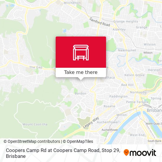 Coopers Camp Rd at Coopers Camp Road, Stop 29 map