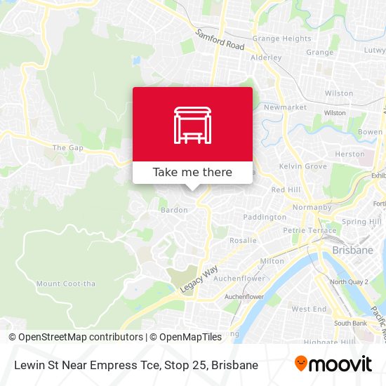 Lewin St Near Empress Tce, Stop 25 map