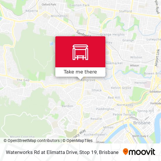 Waterworks Rd at Elimatta Drive, Stop 19 map