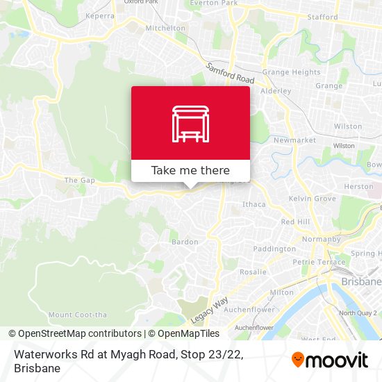 Waterworks Rd at Myagh Road, Stop 23 / 22 map