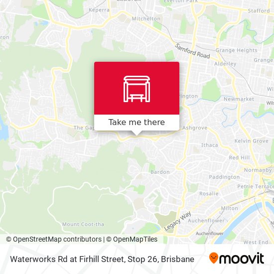 Waterworks Rd at Firhill Street, Stop 26 map