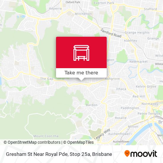 Gresham St Near Royal Pde, Stop 25a map