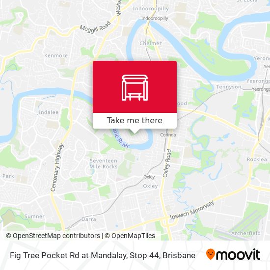 Fig Tree Pocket Rd at Mandalay, Stop 44 map