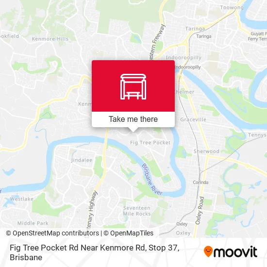Fig Tree Pocket Rd Near Kenmore Rd, Stop 37 map