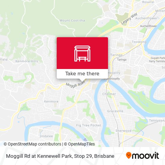 Moggill Rd at Kennewell Park, Stop 29 map