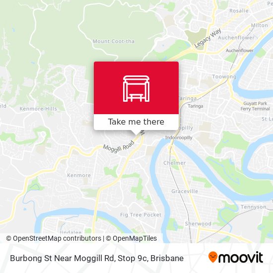 Mapa Burbong St Near Moggill Rd, Stop 9c