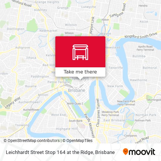 Leichhardt Street Stop 164 at the Ridge map