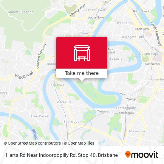 Harts Rd Near Indooroopilly Rd, Stop 40 map