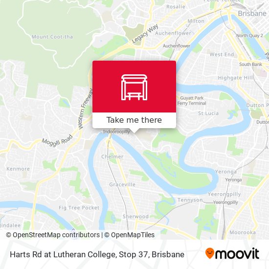 Harts Rd at Lutheran College, Stop 37 map