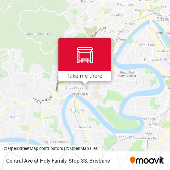 Central Ave at Holy Family, Stop 33 map