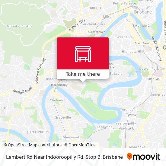 Lambert Rd Near Indooroopilly Rd, Stop 2 map