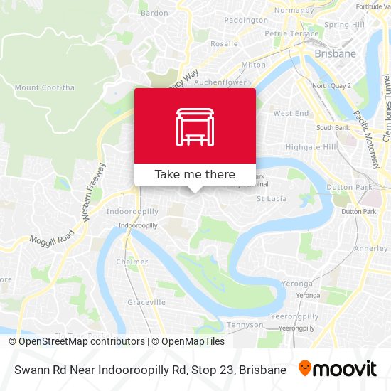 Swann Rd Near Indooroopilly Rd, Stop 23 map