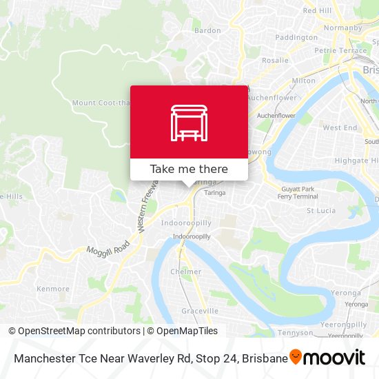 Manchester Tce Near Waverley Rd, Stop 24 map