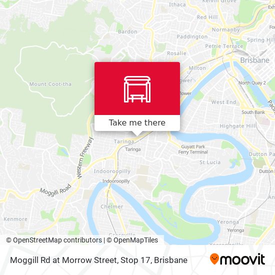 Moggill Rd at Morrow Street, Stop 17 map