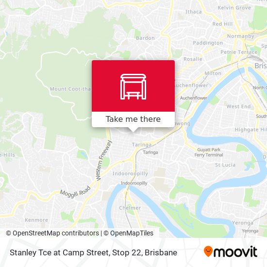Stanley Tce at Camp Street, Stop 22 map