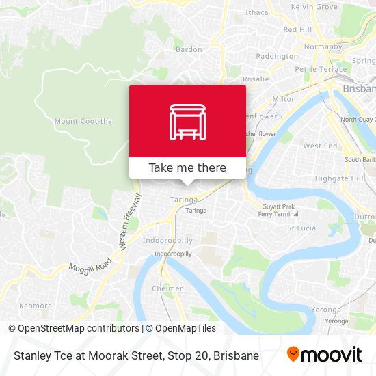 Stanley Tce at Moorak Street, Stop 20 map