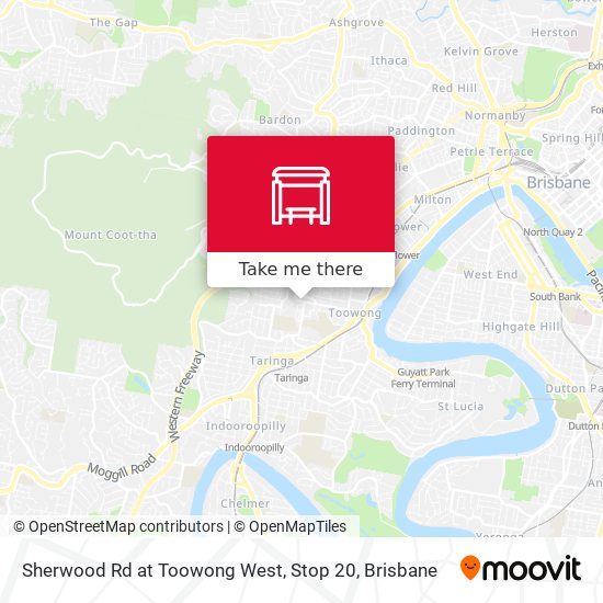 Mapa Sherwood Rd at Toowong West, Stop 20