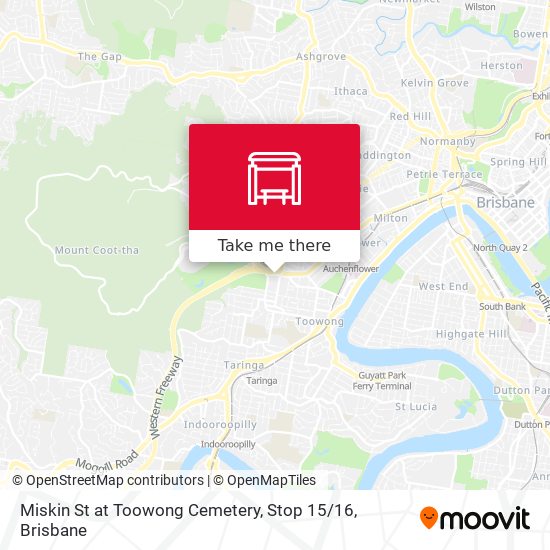 Miskin St at Toowong Cemetery, Stop 15 / 16 map