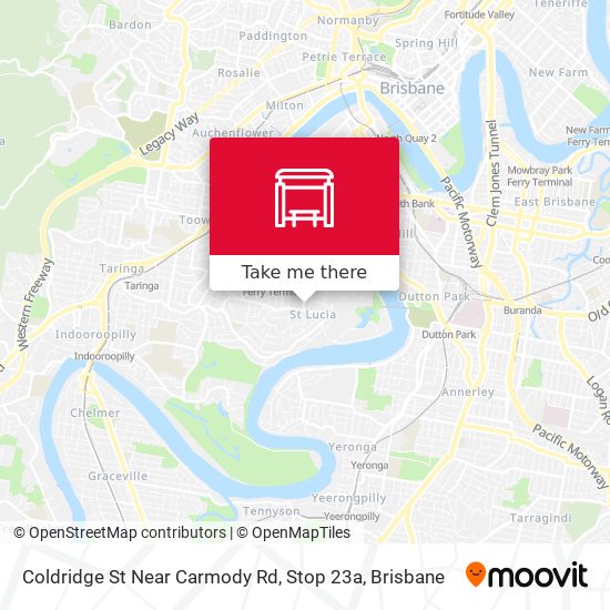 Coldridge St Near Carmody Rd, Stop 23a map