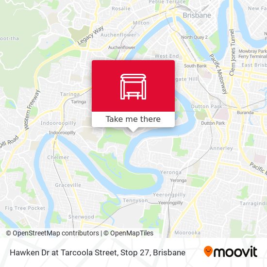 Hawken Dr at Tarcoola Street, Stop 27 map