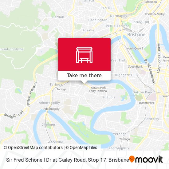 Sir Fred Schonell Dr at Gailey Road, Stop 17 map