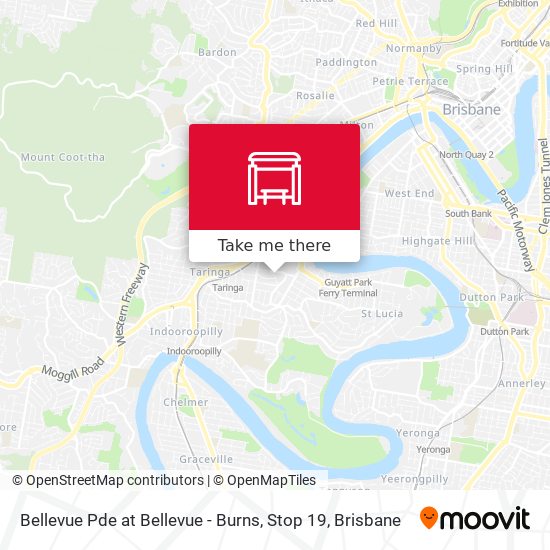 Bellevue Pde at Bellevue - Burns, Stop 19 map