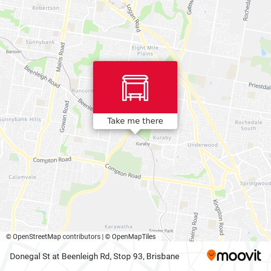 Donegal St at Beenleigh Rd, Stop 93 map